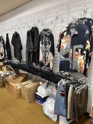 Men's clothing section.