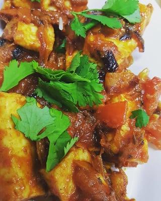 Kadhai Paneer.. fresh farmers cheese stir fried and made to perfection