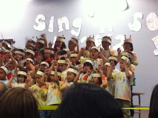 My nephew and the rest of the kindergarteners had a concert! Too cute.