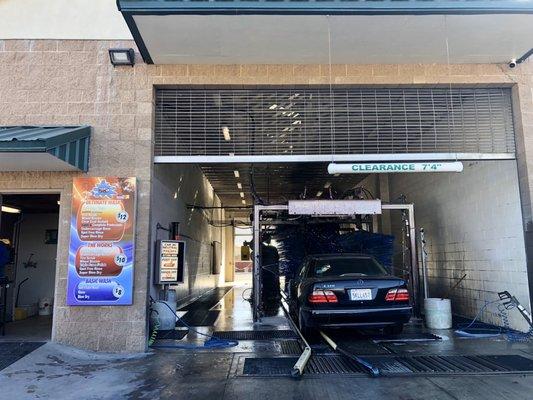 Entrance to car wash