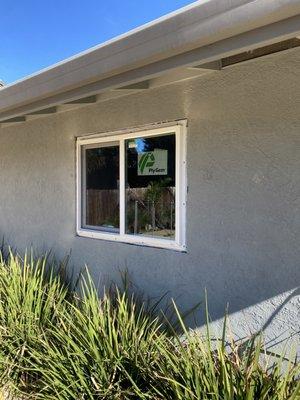 New window in stucco