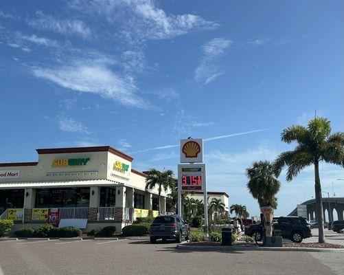 Subway in Tierra Verde with Shell gas station