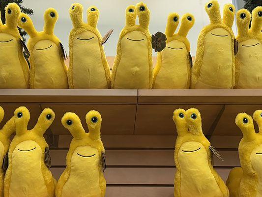 Kawaii banana slugs for sale at the zoo on Dec. 1, 2024.