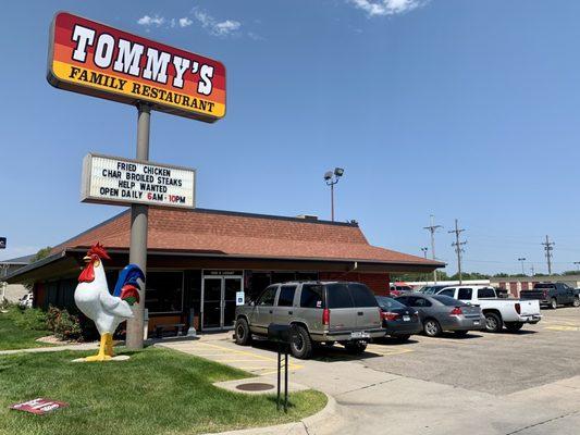 Tommy's is classic looking from the outside. Eye catching, IMO.