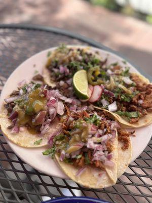 Al Pastor and Carne Asada Tacos