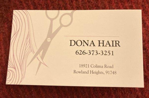 Took some pics of the Salon but can't find them.  Lol, here goes her biz card!  :). I always walked out super relaxed....