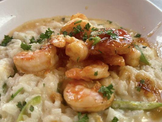 Apricot shrimp risotto