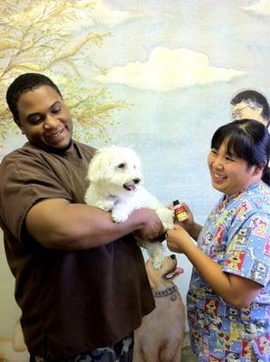 My pup is all smiles at Arroyo Animal Clinic