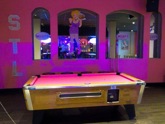 Pink pool table