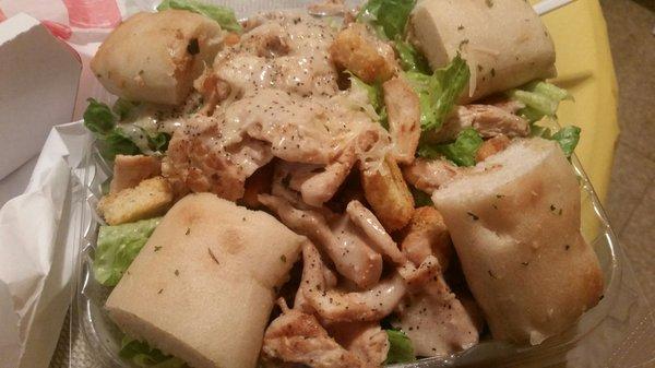 Grilled chicken Caesar salad