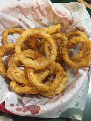 An order of onion rings (missing five or so by the time I took it)