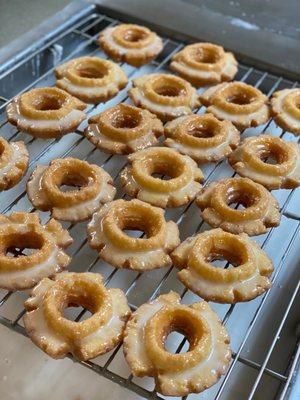 Really fresh donut  I love old fashion cake