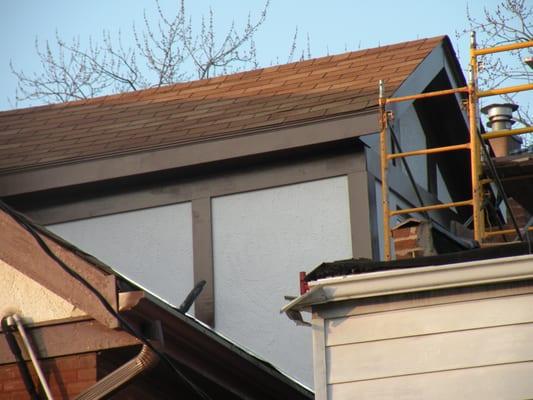 Our services provided demo of the dormer down to the framing. We installed Insulation, new plywood, house wrap, counter flash...