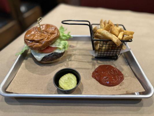 Burger and Fries! You can taste the smoke grill flavor.