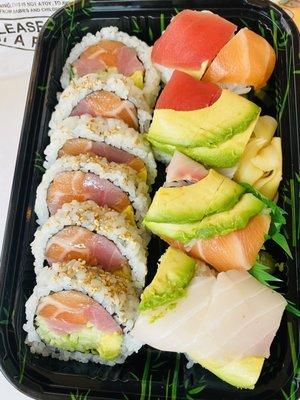 Rainbow Roll & New York Roll