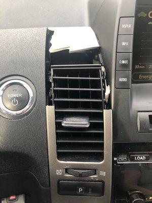 Broken air vent