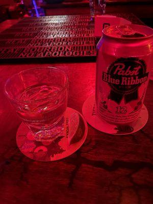 Espolón tequila and $1 PBR