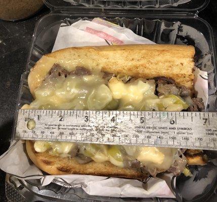 Maybe it's the "new math" we keep hearing about but this hardly looks like a "Large" 9-inch sandwich.