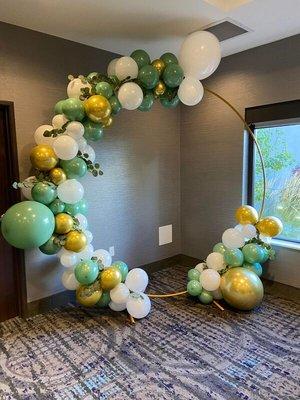 Balloon Hoop for Baby Shower in Downtown Spokane WA