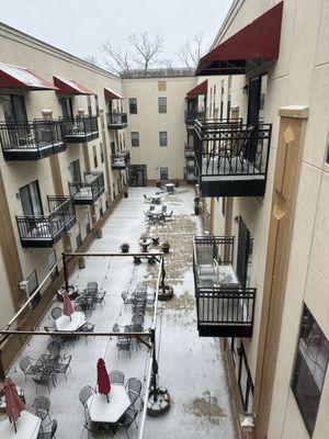 Courtyard in snow