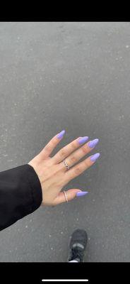 Purple Almond Nails