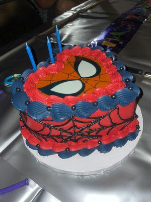 Spider-Man heart shaped cake!