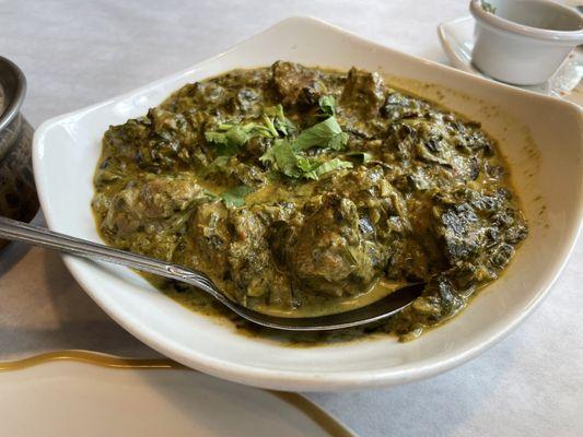 Saag with lamb