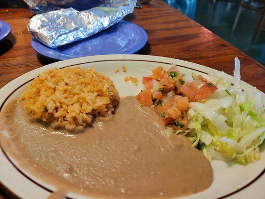 Side compliments to the lunch fajitas.