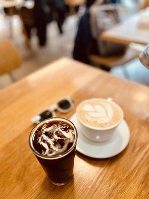 Orange blossom honey latte & cold brew