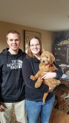 Me, my wife Stacy, and our dog Baxter!