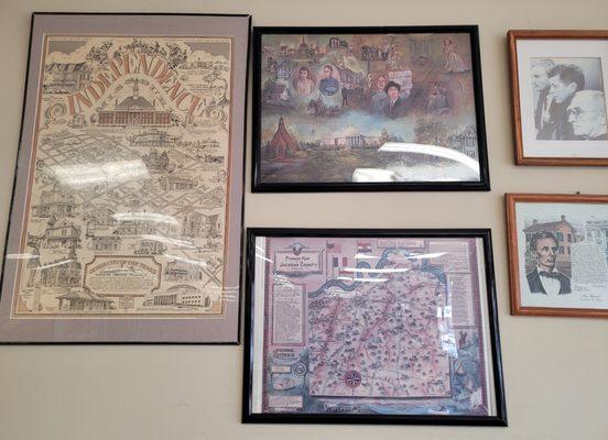 Their lovely historic wall decor. ^_^   Photo two of three.