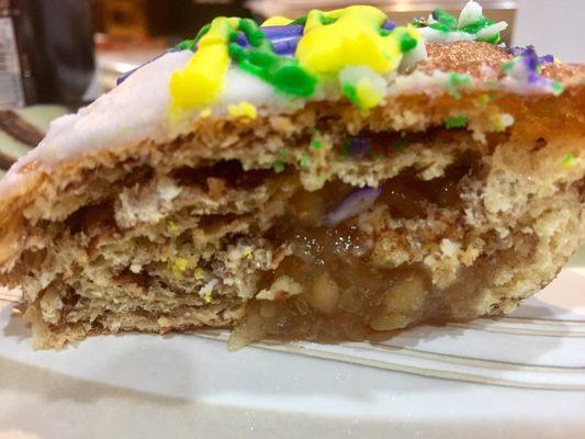 Apple filled king cake