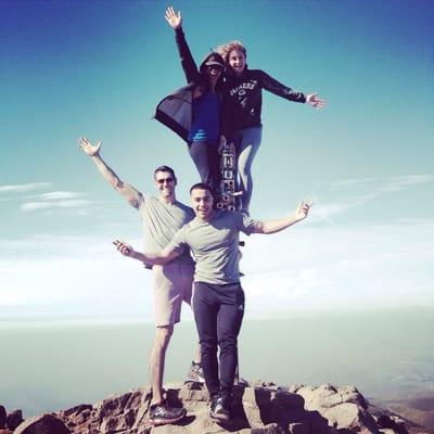 A few of us hiking mission peak together.