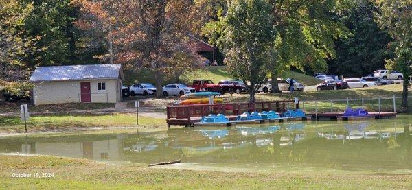 Paddleboats and kayaks