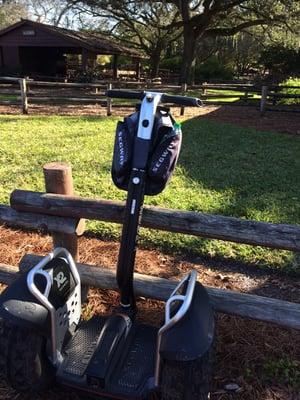 My Segway parked at our first break.