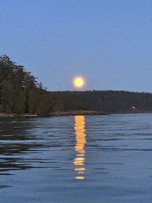 Full moon rising over Crane Island