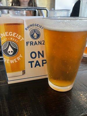 Franz on tap. Yes please. A pitcher was $12.71, pre-tax.