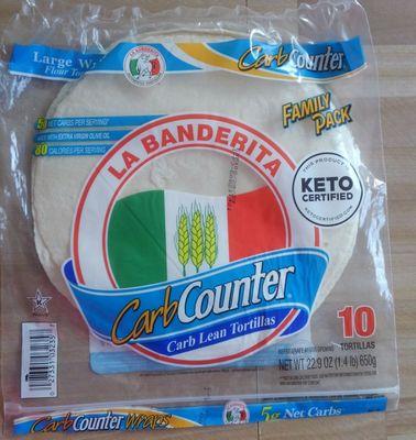 La Banderita Carb Counter white tortilla by Ole Mexican Foods Inc