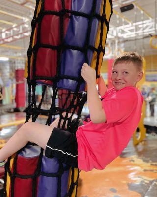 Ninja course obstacles at Funzilla in Pennsylvania