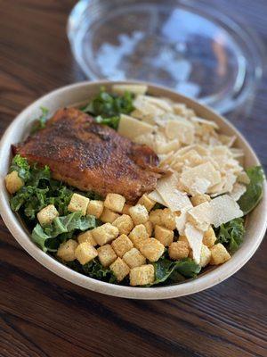 Kale Jerk Salmon Caesar