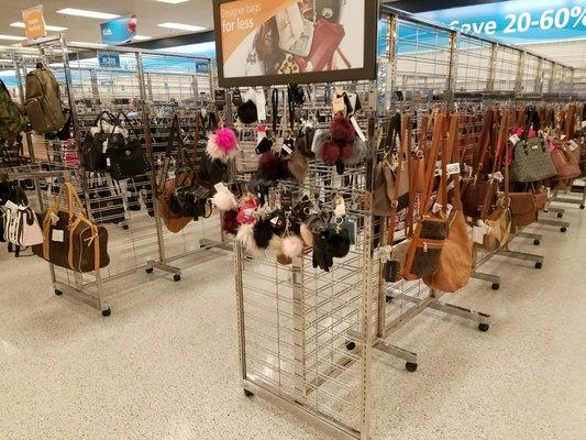 Purses and handbags. Usually, backpacks would be here too.