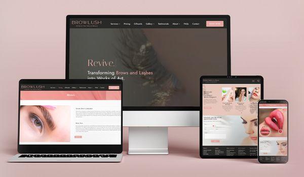 Beauty Salon Website Design and Graphics