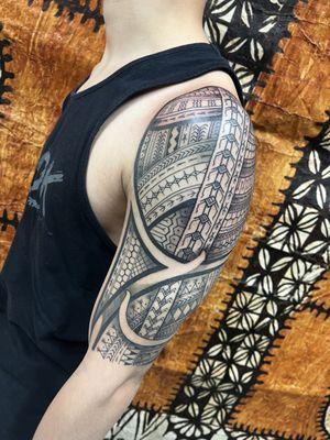 Half sleeve filipino tribal by King