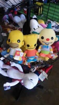 Simpsons plush, Homer, Bart and Krusty, cool