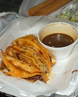 Queso Birria Tacos