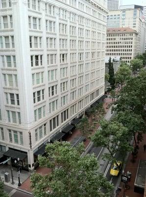 View from 8th floor looking south (Pioneer Courthouse grey building)