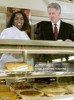 President Clinton with Chef Sonya presenting the world famous Sweet Potato Cheesecake...fit for a President!