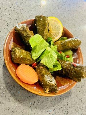 Homemade stuffed grape leaves, Yalanji