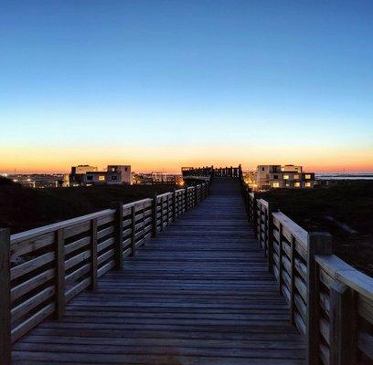 Private boardwalk to beach