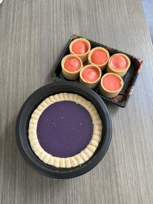 Mini Ube Custard Pie and Guava Haupia Tarts